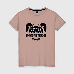 Женская футболка Little monster - girl - пара