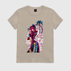 Футболка хлопковая женская ДжоДжо Джолин Куджо, цвет: миндальный