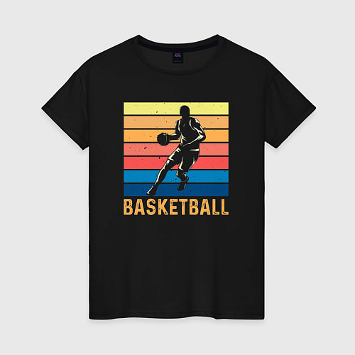 Женская футболка Basketball lettering / Черный – фото 1