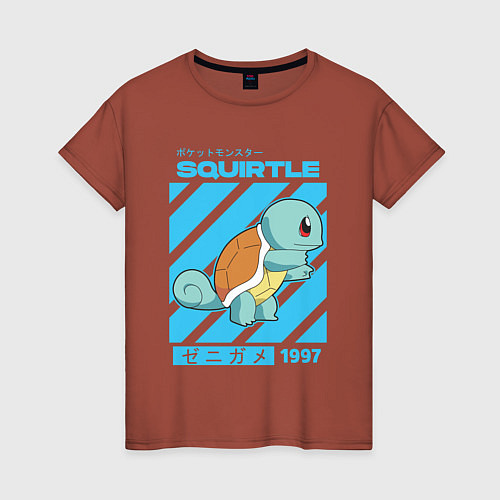 Женская футболка Покемоны Сквиртл Squirtle / Кирпичный – фото 1