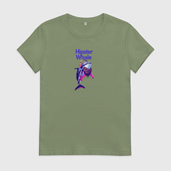 Женская футболка Hipster whale