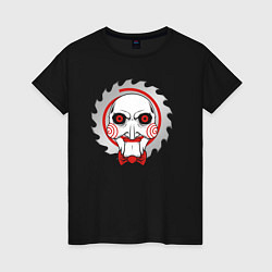 Футболка хлопковая женская Billy the Puppet, цвет: черный