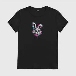 Женская футболка Заяц злой монстр