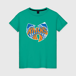 Футболка хлопковая женская Wu-tang knicks, цвет: зеленый