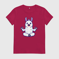 Женская футболка Йога альпака