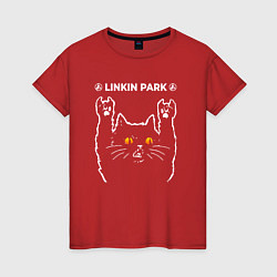 Женская футболка Linkin Park 2024 rock cat