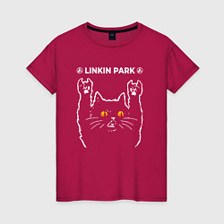 Женская футболка Linkin Park 2024 rock cat