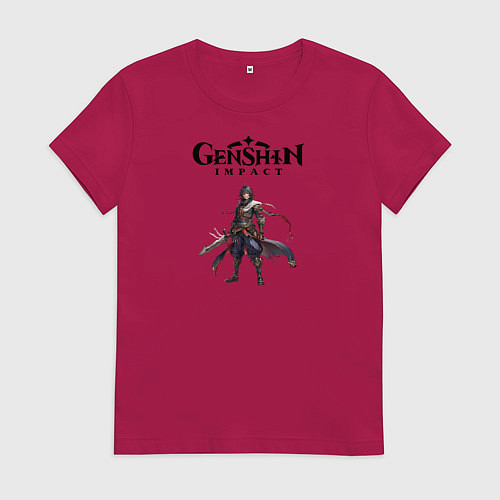 Женская футболка Косплей Genshin impact boy / Маджента – фото 1