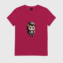 Женская футболка Ежик-хипстер