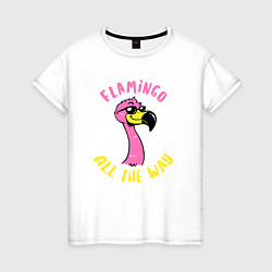 Женская футболка Flamingo all the way