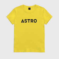Футболка хлопковая женская Astro, цвет: желтый