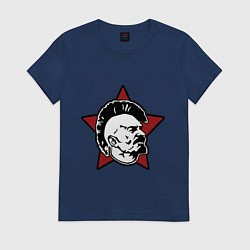 Женская футболка Значок - Владимир Ленин панк