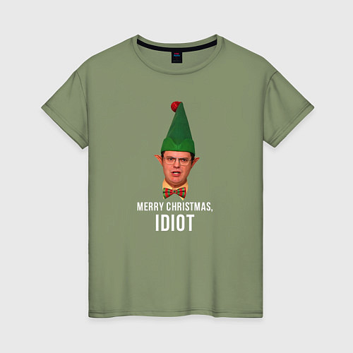 Женская футболка Merry Christmas idiot / Авокадо – фото 1