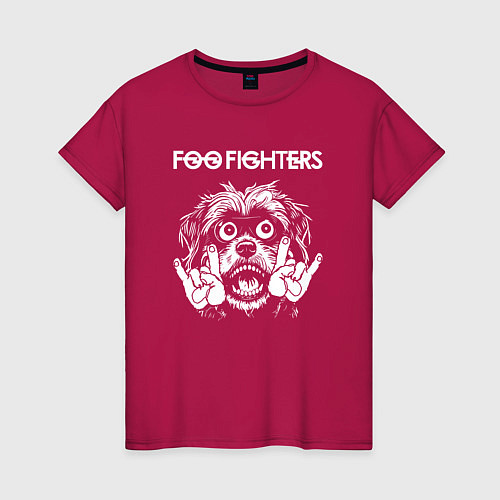 Женская футболка Foo Fighters rock dog / Маджента – фото 1