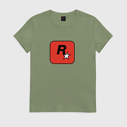 Женская футболка Rockstar logo team