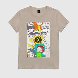 Женская футболка Exo в костюмах животных