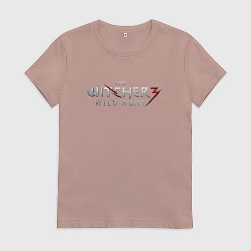 Женская футболка The Witcher 3 logo / Пыльно-розовый – фото 1