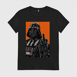 Женская футболка Вейдер показывает средний палец