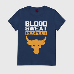 Женская футболка Blood sweet respect logo