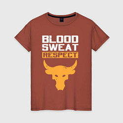 Женская футболка Blood sweet respect logo