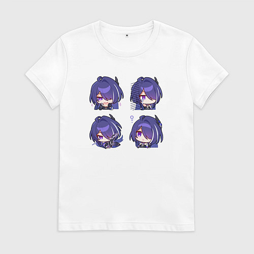 Женская футболка Ахерон стикеры / Белый – фото 1