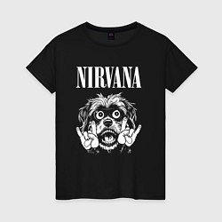 Женская футболка Nirvana rock dog