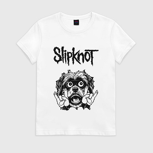 Женская футболка Slipknot - rock dog / Белый – фото 1