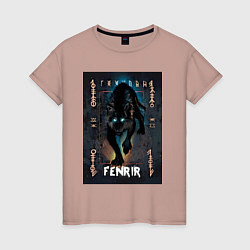 Женская футболка Fenrir black vinyl