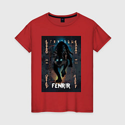 Женская футболка Fenrir black vinyl