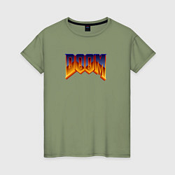 Женская футболка Doom logotype