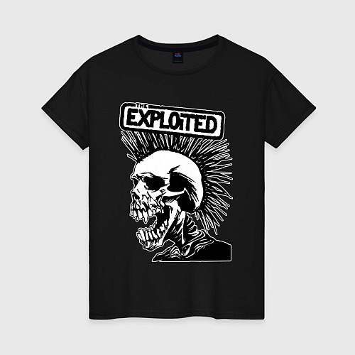 Женская футболка The exploited - punk skull / Черный – фото 1