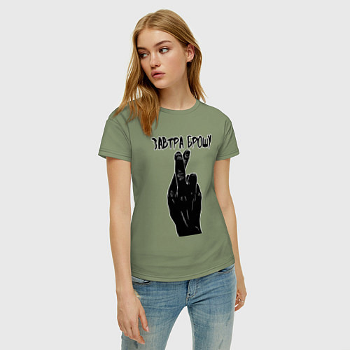 Женская футболка Завтра брошу / Авокадо – фото 3