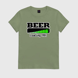 Женская футболка Beer loading