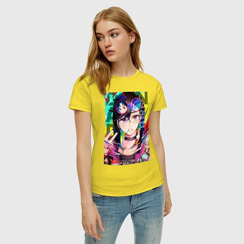 Женская футболка Дандадан: Момо Аясэ / Желтый – фото 3