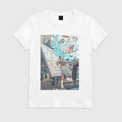 Женская футболка Будни дизайнера