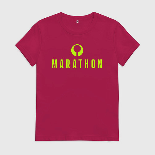Женская футболка Marathon logo / Маджента – фото 1