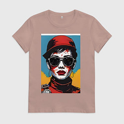 Женская футболка Девушка арт портрет