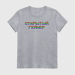 Женская футболка Открытый геймер лого
