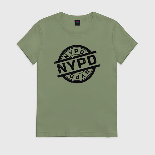 Женская футболка New York police / Авокадо – фото 1