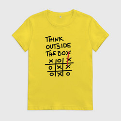 Женская футболка Думай нестандартно