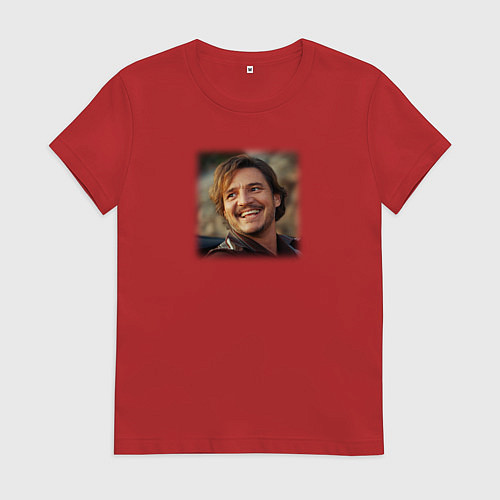 Женская футболка Педро Паскаль мем из Невыносимая тяжесть огромного / Красный – фото 1