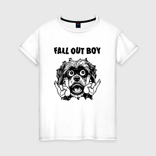 Женская футболка Fall Out Boy - rock dog / Белый – фото 1