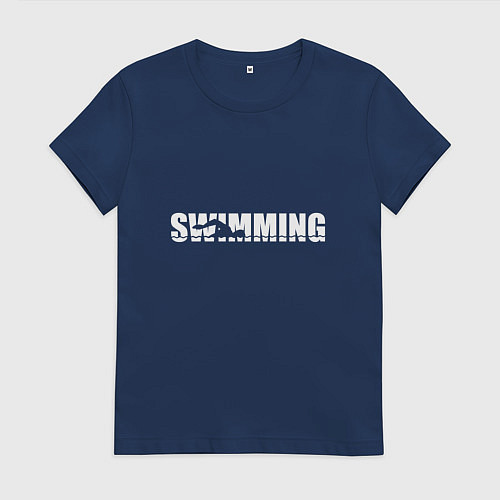 Женская футболка Плаванье / Тёмно-синий – фото 1
