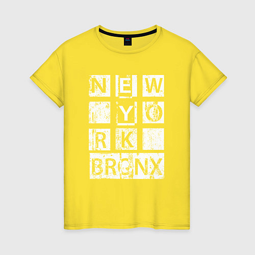 Женская футболка New York Bronx / Желтый – фото 1