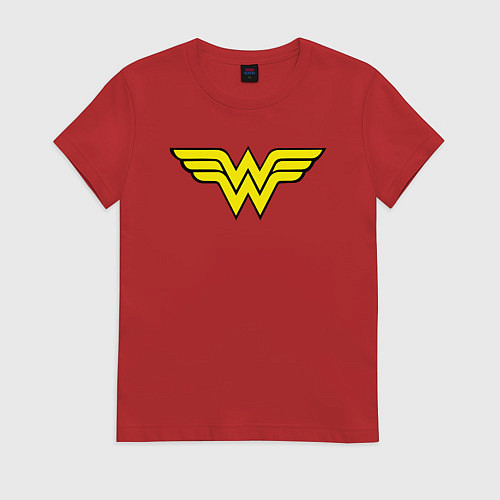 Женская футболка Wonder woman logo / Красный – фото 1