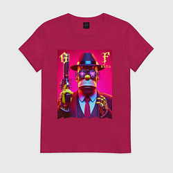 Женская футболка Cyber godfather Homer Simpson - mafia