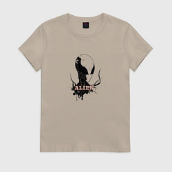 Женская футболка Логотип с пришельцем