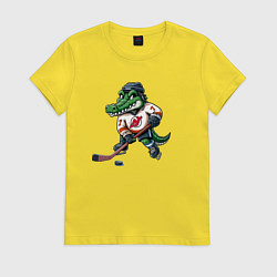 Женская футболка Crocodile is the forward of the New Jersey devils