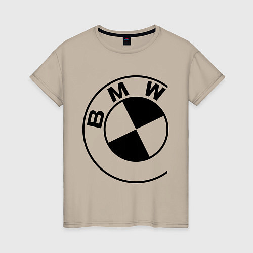 Женская футболка БМВ значок / Миндальный – фото 1