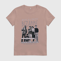 Женская футболка Клуб Завтрак с цитатой черно-белый